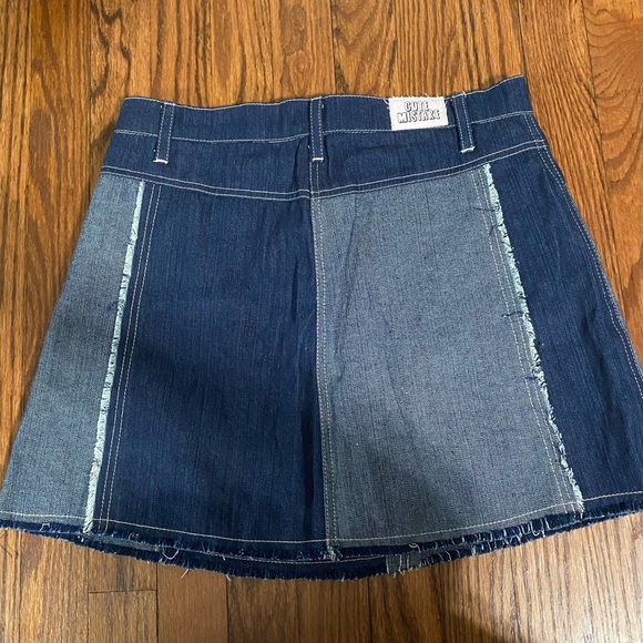 Dolls Kill mini skirt. Patched denim - Picture 2 of 2